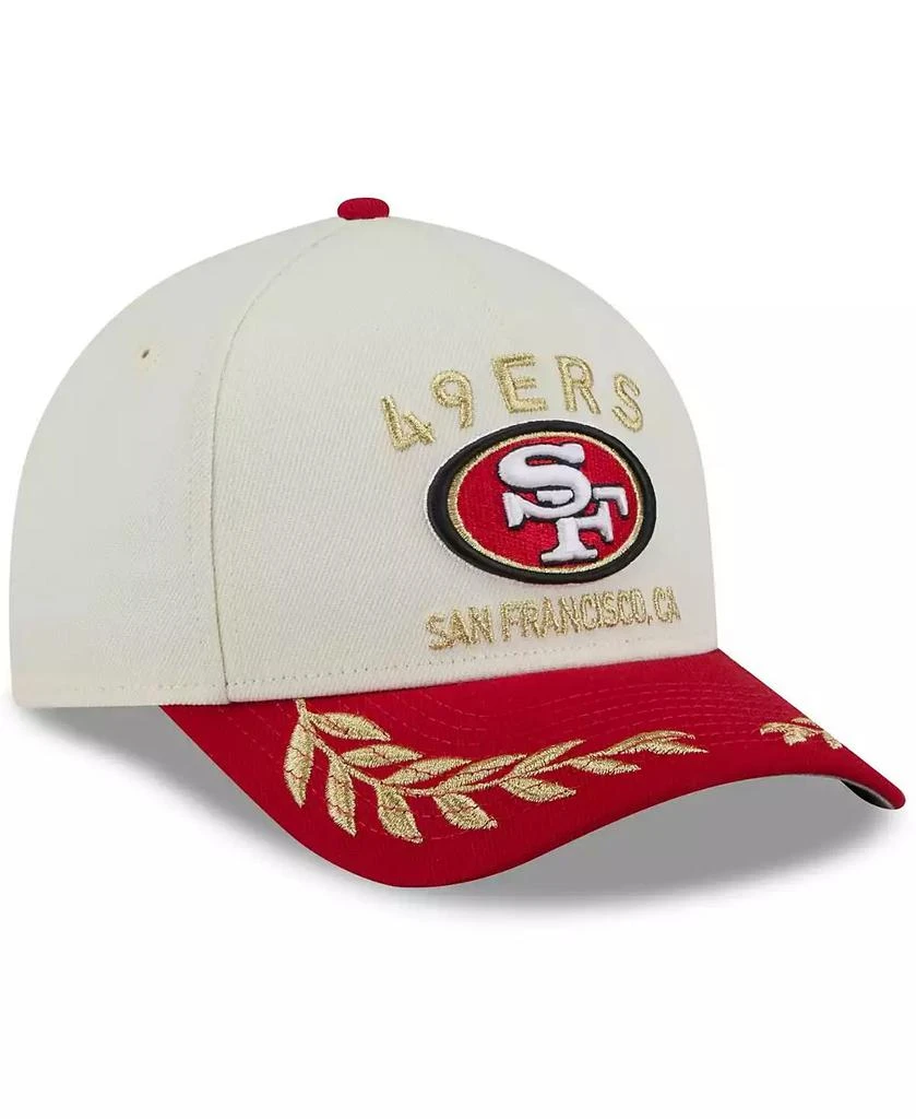 New Era Men's Cream/Scarlet San Francisco 49ers 2025 NFL Draft 9FORTY A-Frame M-Crown Adjustable Hat 3