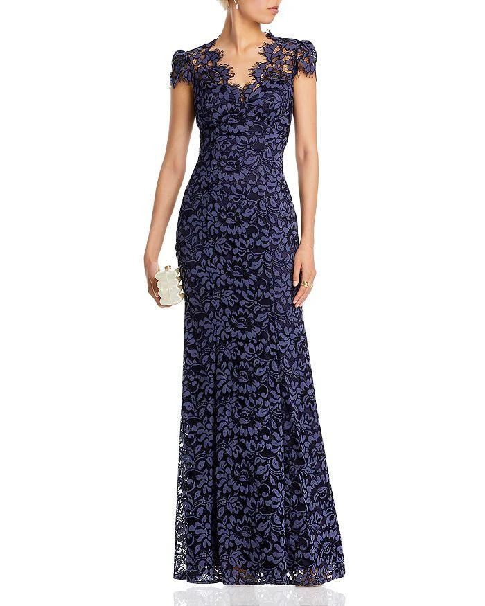 Eliza J Scalloped-Edge Lace Gown 3