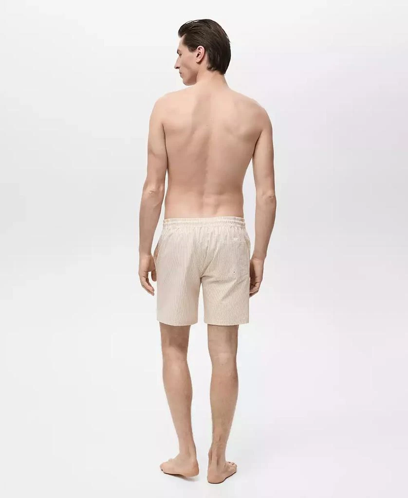 Mango Men's Seersucker Swim Trunks 3
