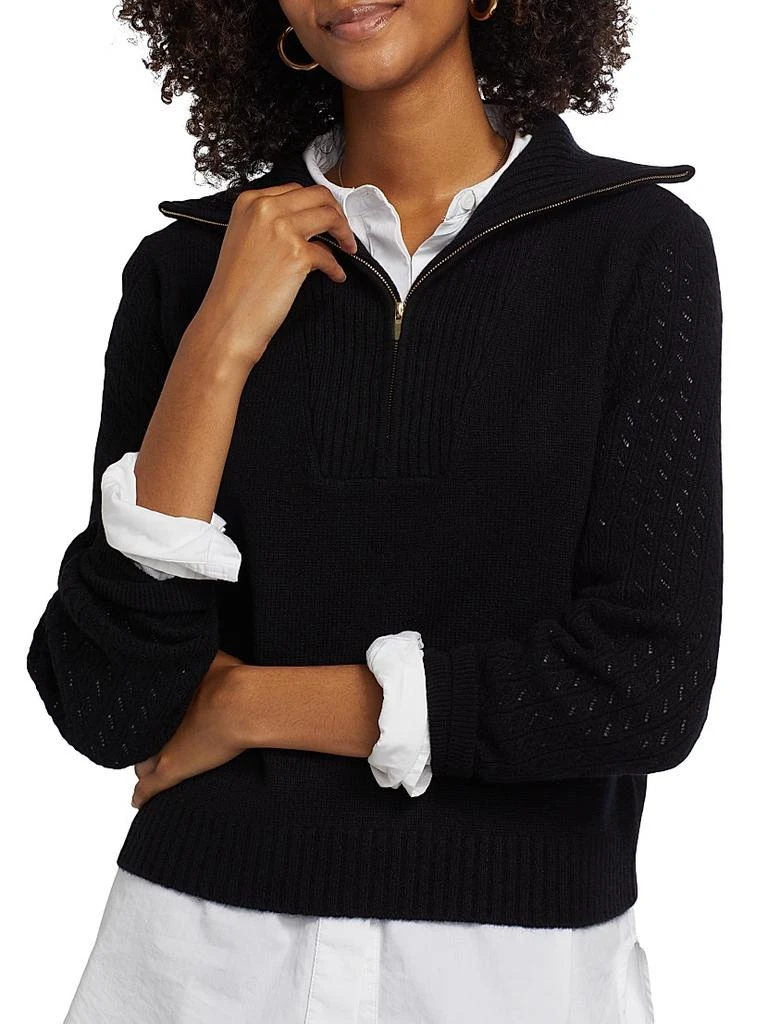 Saks Fifth Avenue Quarter-Zip Cashmere Sweater 6