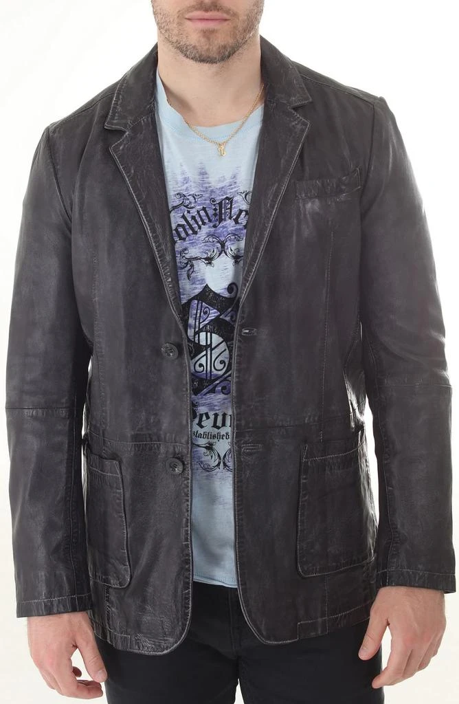 Missani Le Collezioni Lambskin Leather Blazer