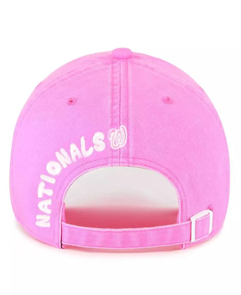 47 Brand Women's Pink Washington Nationals Bright Side Clean Up Adjustable Hat 2