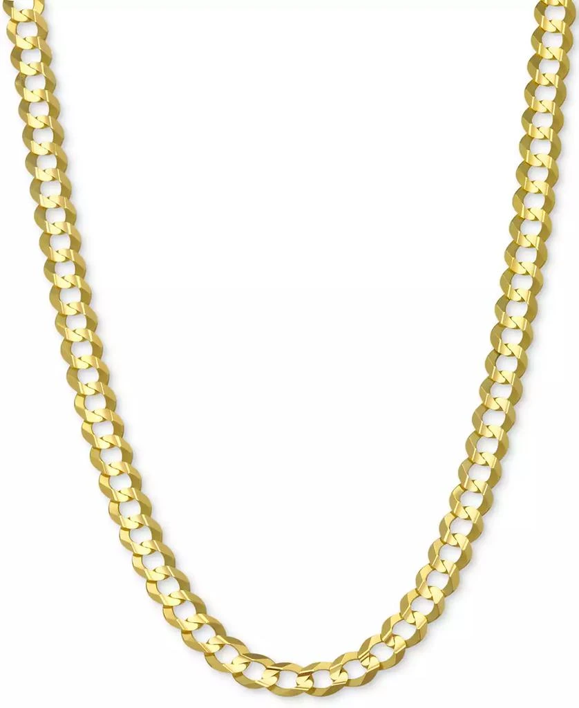 Italian Gold 24" Open Curb Link Chain Necklace (4-5/8mm) in Solid 14k Gold 1