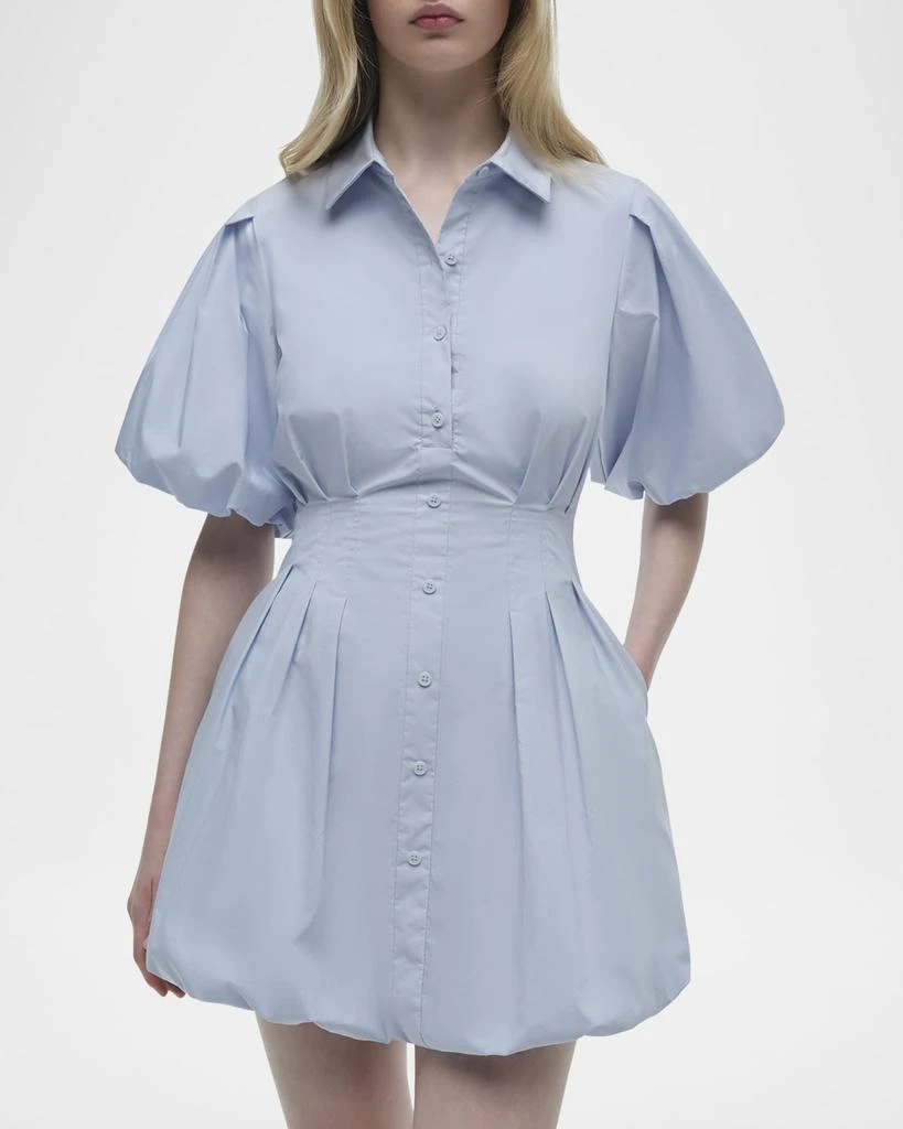 SIMKHAI Cleo Balloon Pintuck Mini Dress 4