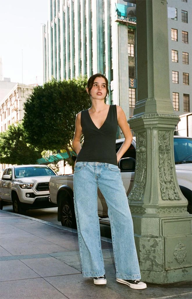 John Galt Black Surplice Tank Top 4