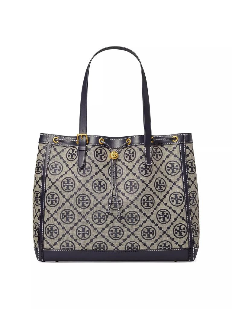 Tory Burch T Monogram Jacquard Drawstring Tote 1