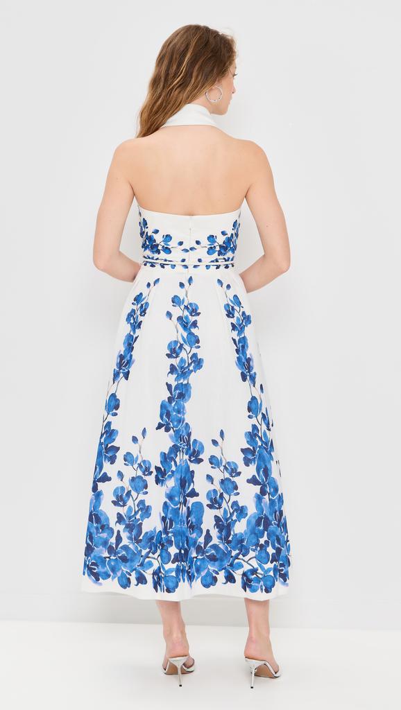 REBECCA VALLANCE Orchid Blues Midi Dress