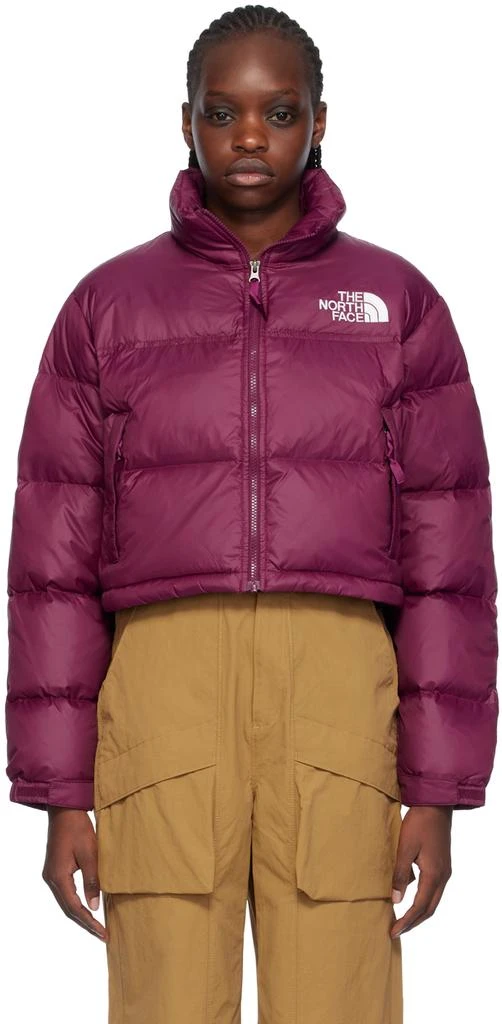 The North Face Purple Nuptse Short Down Jacket 1