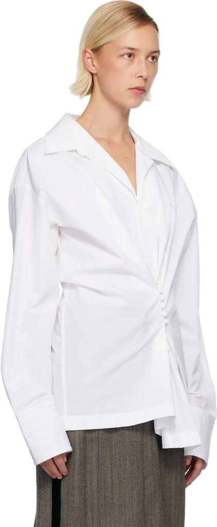 Dries Van Noten White V-Neck Shirt 2