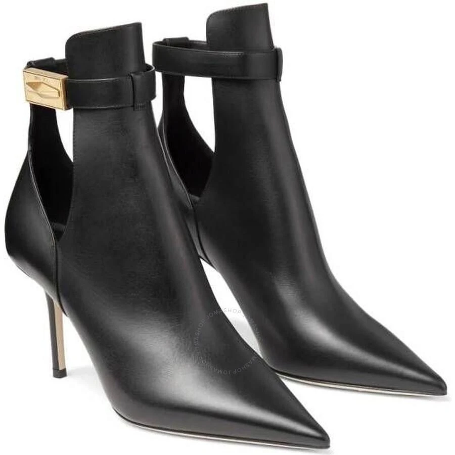 Jimmy Choo Black Nell 85 Leather Ankle Boots 2