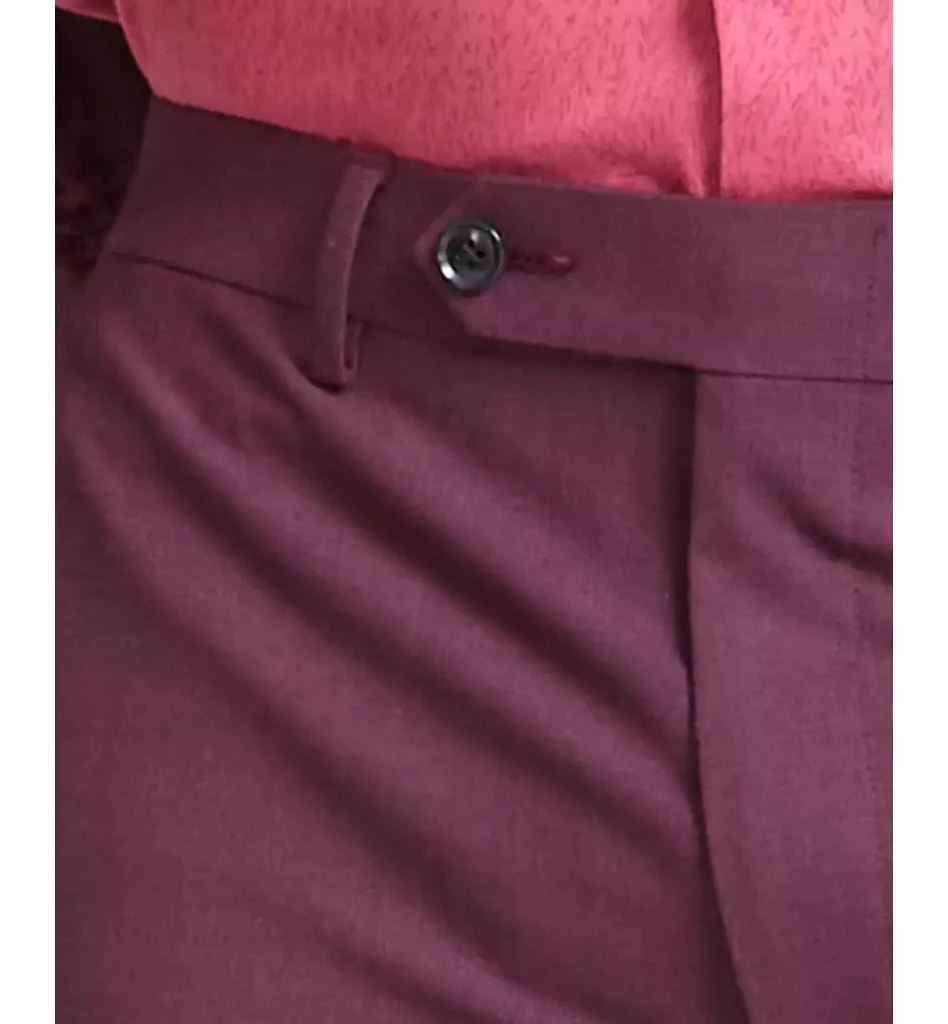 Bar III Men's Skinny-Fit Burgundy Wool Blend Suit Pants, Created for Macy's 6
