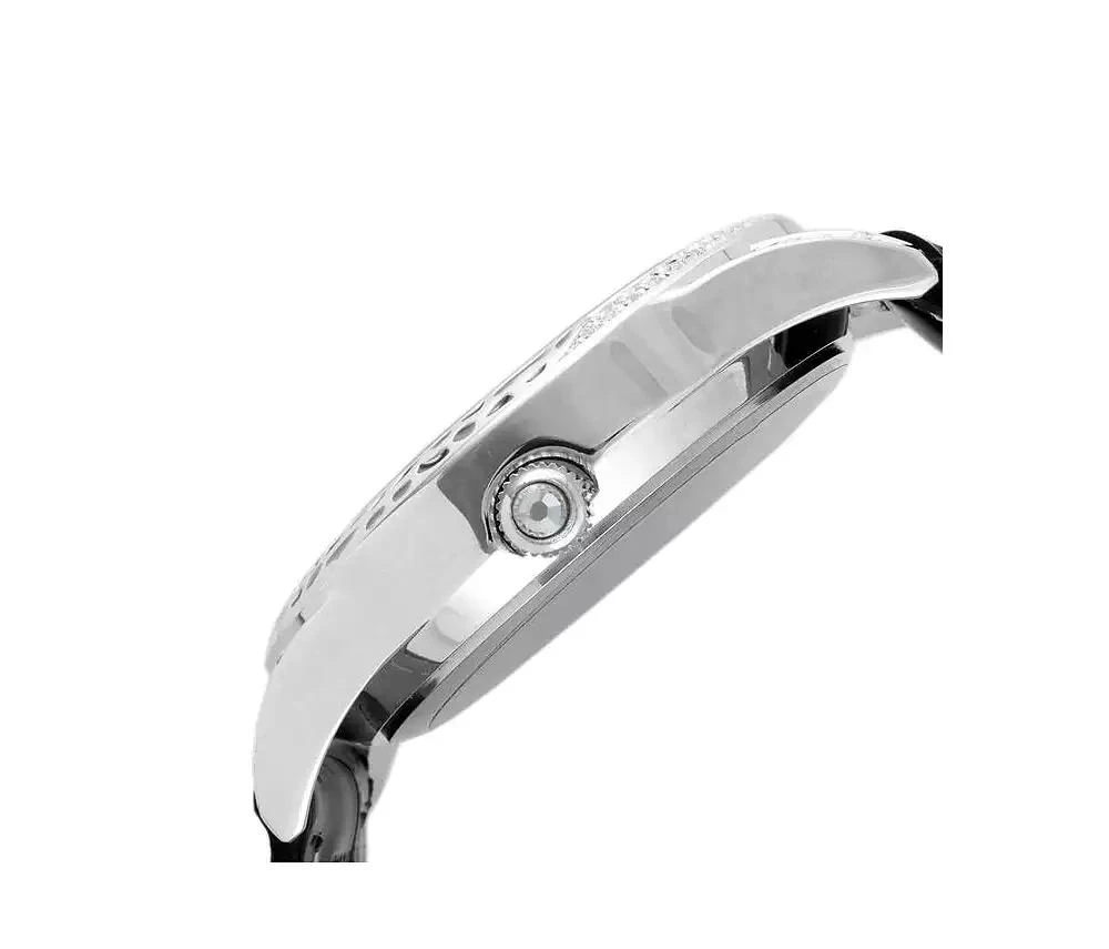 Peugeot Women's Couture Silver Watch Leopard Dial Swarovski Crystal 3