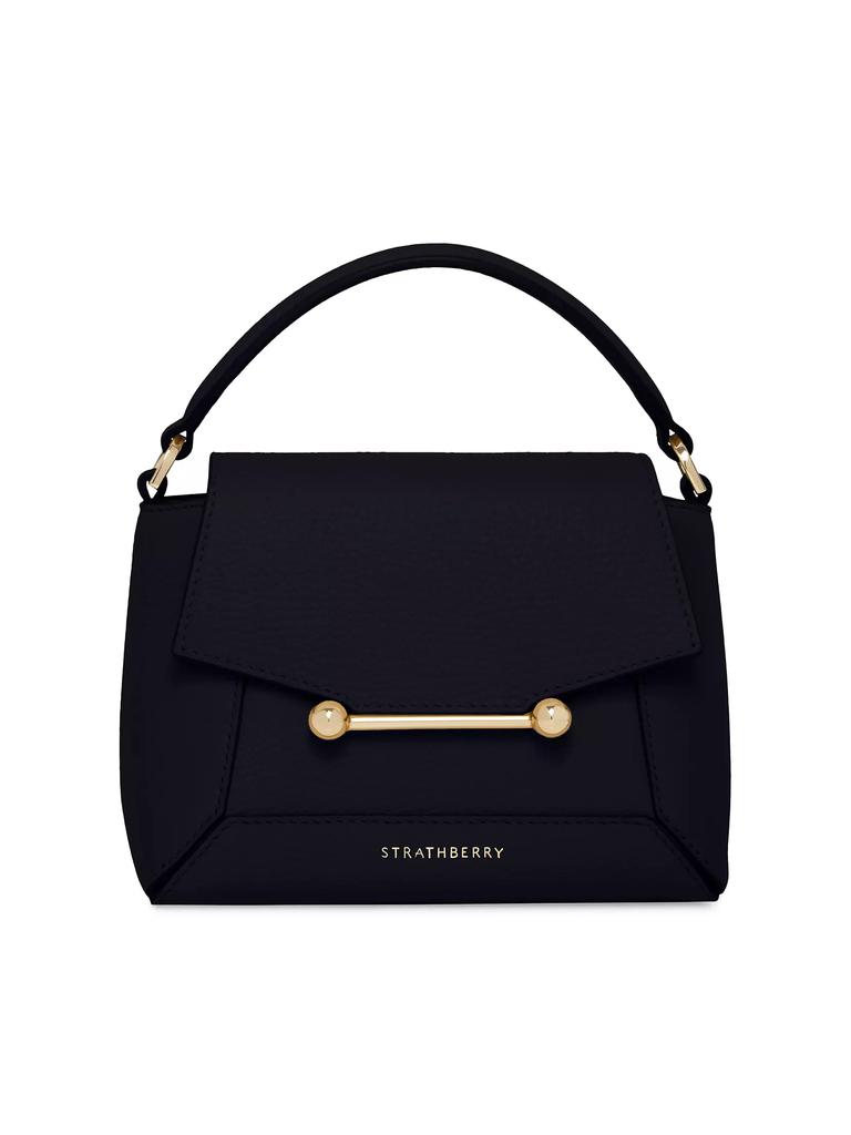 Strathberry Nano Mosaic Grain Leather Top Handle Bag