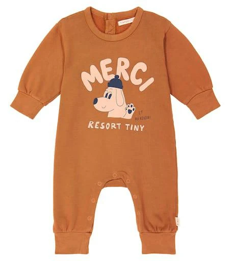 Tinycottons Baby Merci cotton playsuit 1
