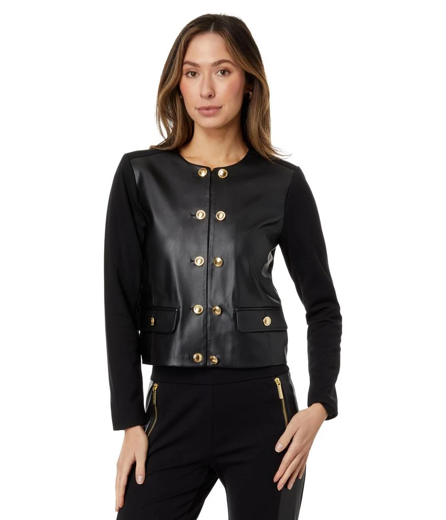 MICHAEL Michael Kors Petite Button Ponte Jacket 1