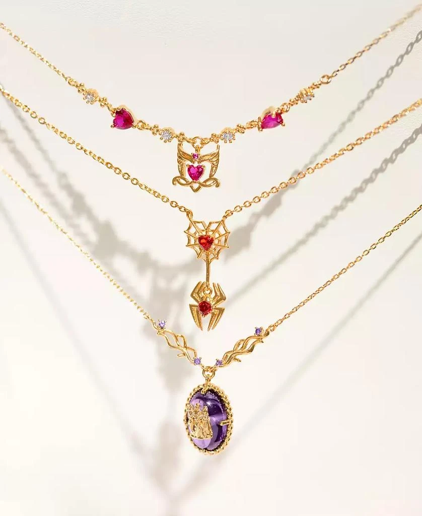 Girls Crew Marvel
s Spider-Man Crystal Web of Love Necklace 3