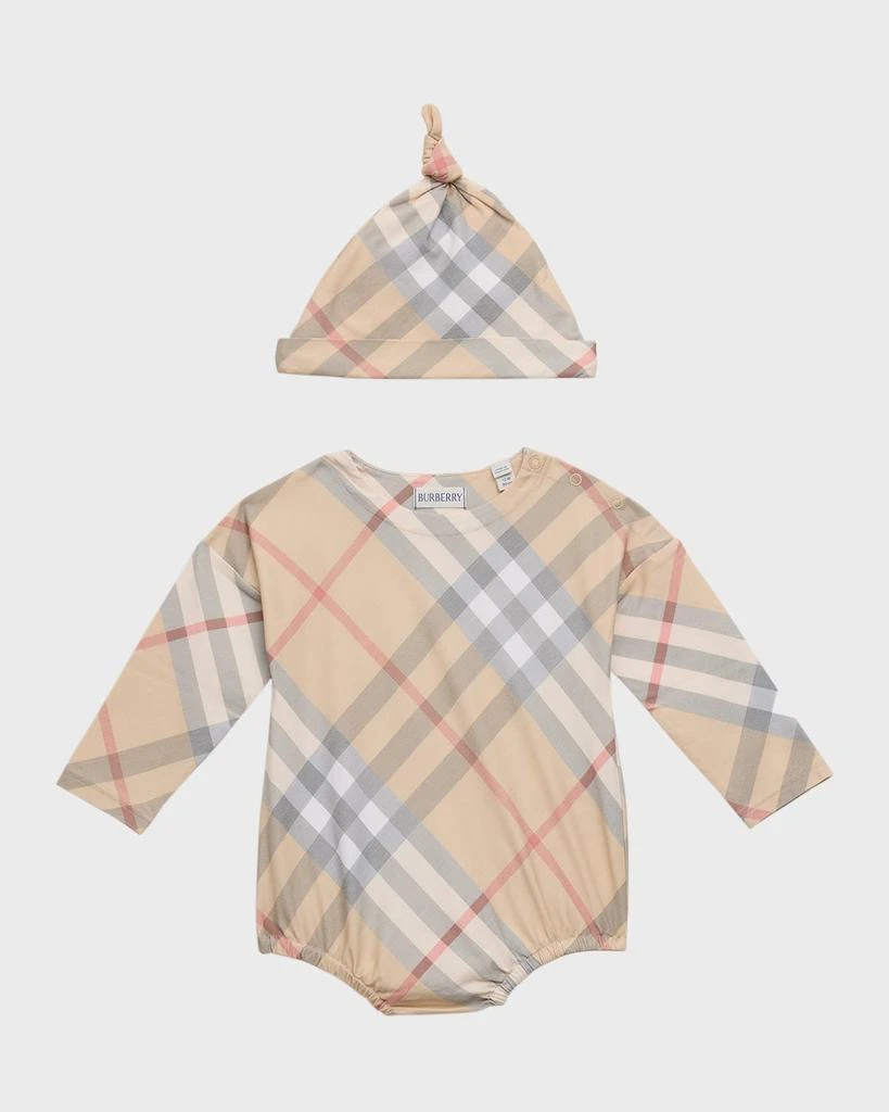 Burberry Kid's Dolby Check-Print Two-Piece Set, Size 3M-12M 1