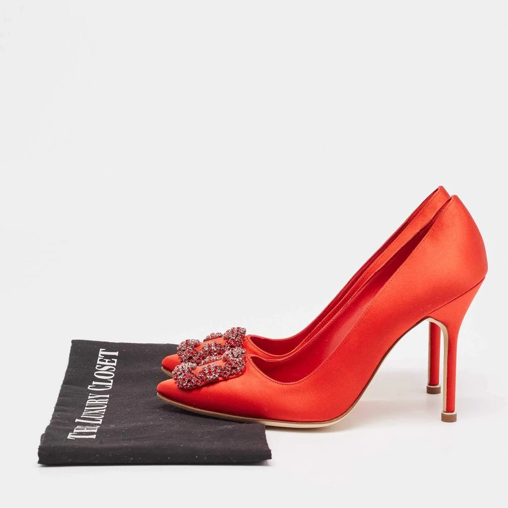 Manolo Blahnik Manolo Blahnik Red Satin Hangisi Pumps Size 38 9