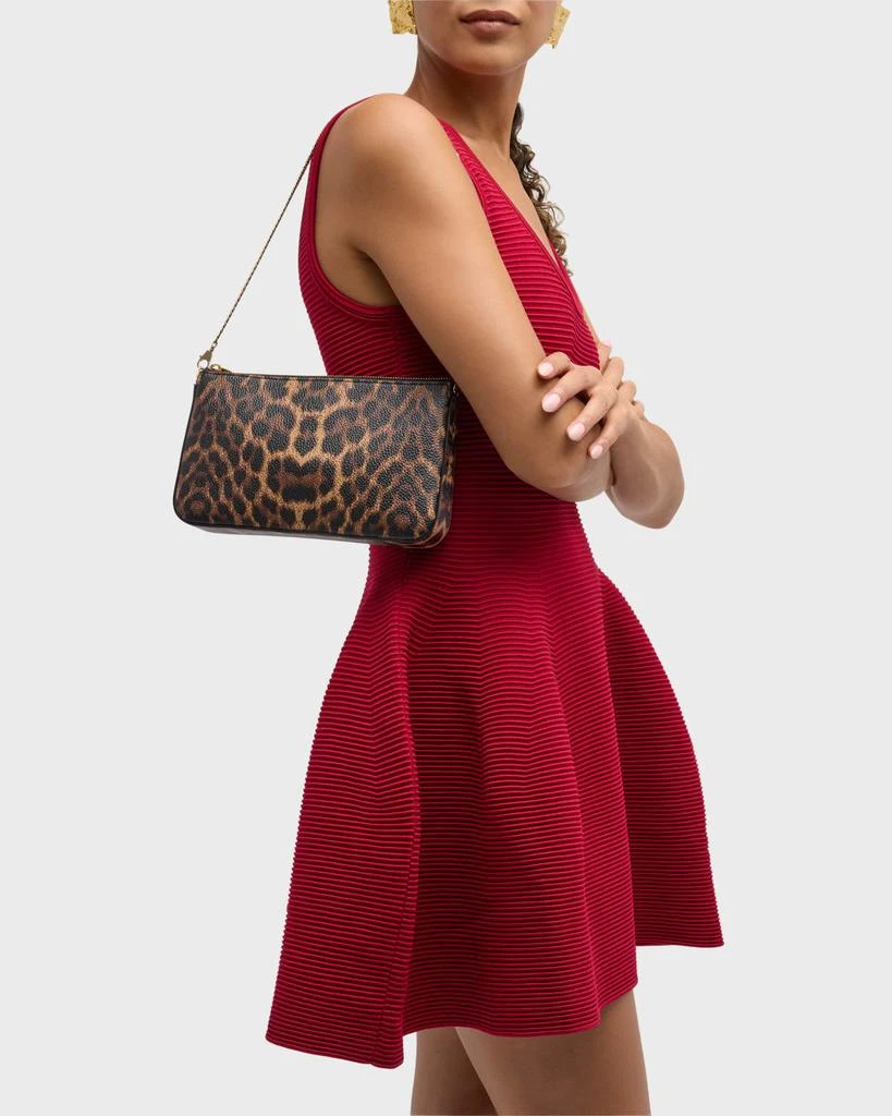 Christian Louboutin Loubila Leopard-Print Leather Pouch Bag 4