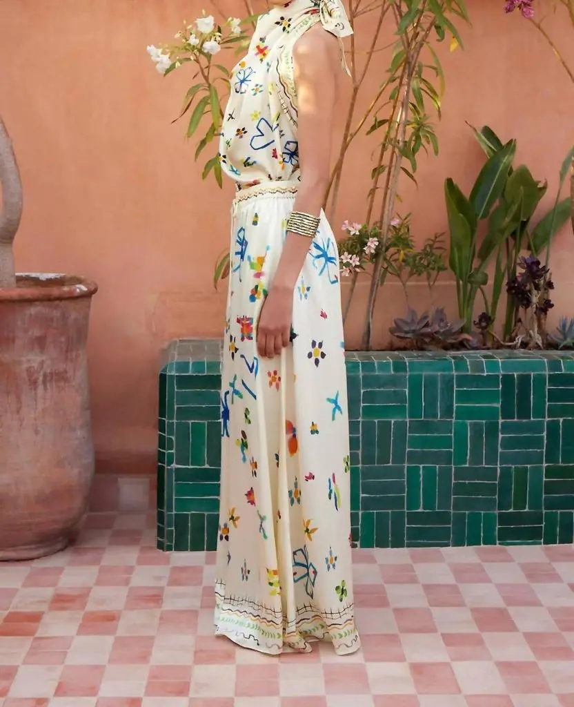 ALEMAIS Alemais - Sidi Silk Palazzo Pant 2
