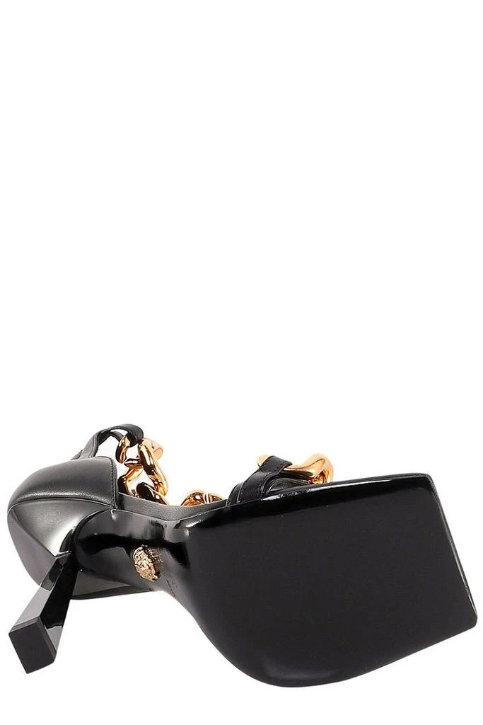 Versace Versace Chain-Embellished Medusa Open Toe Sandals 4