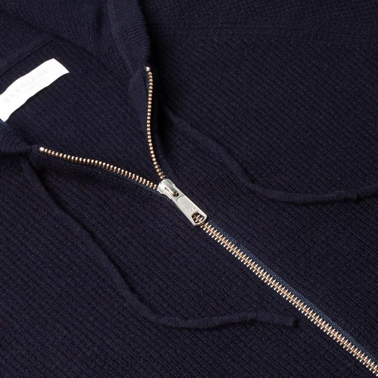 Everlane The Waffle-Knit Cashmere Zip Hoodie 4
