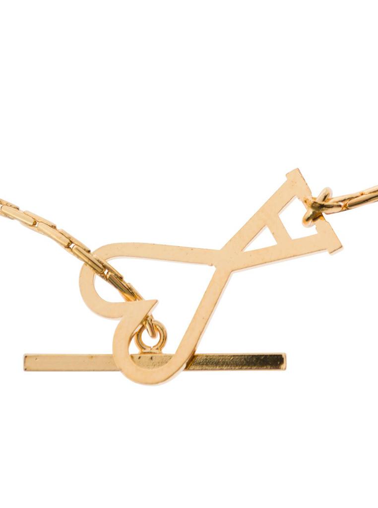 AMI AMI Paris Ami de Coeur Logo Plaque Chained Bracelet