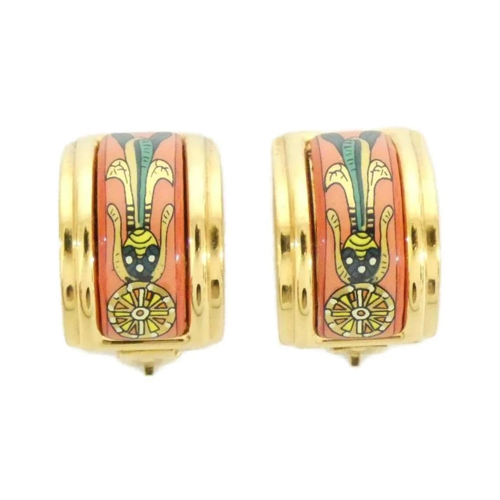 Hermes gold pink Clip Earrings (Pre-Owned)