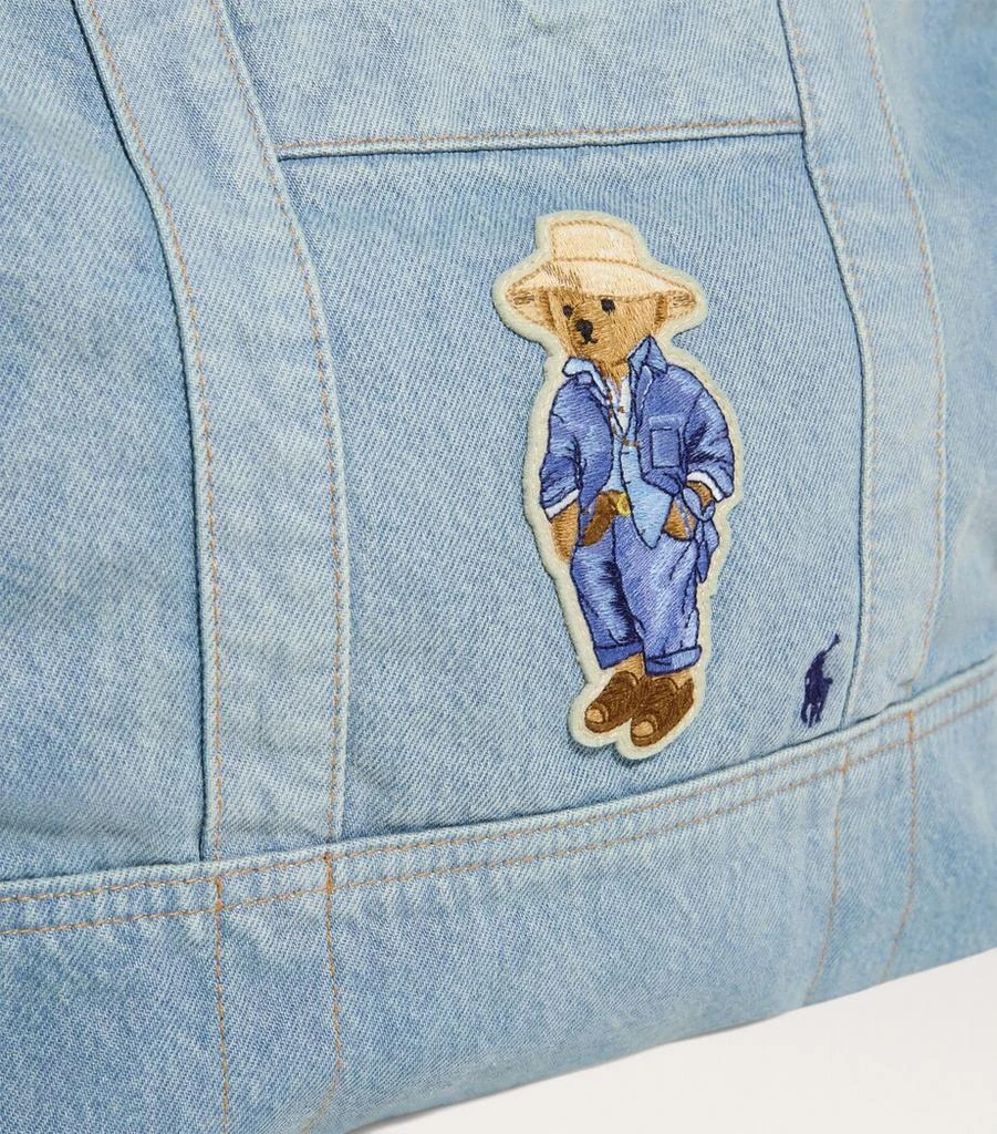 Ralph Lauren Medium Denim Polo Bear Tote Bag 4