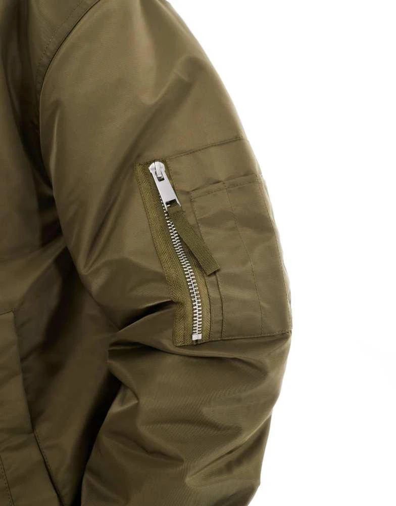 River Island River Island MA1 bomber jacket in khaki 3