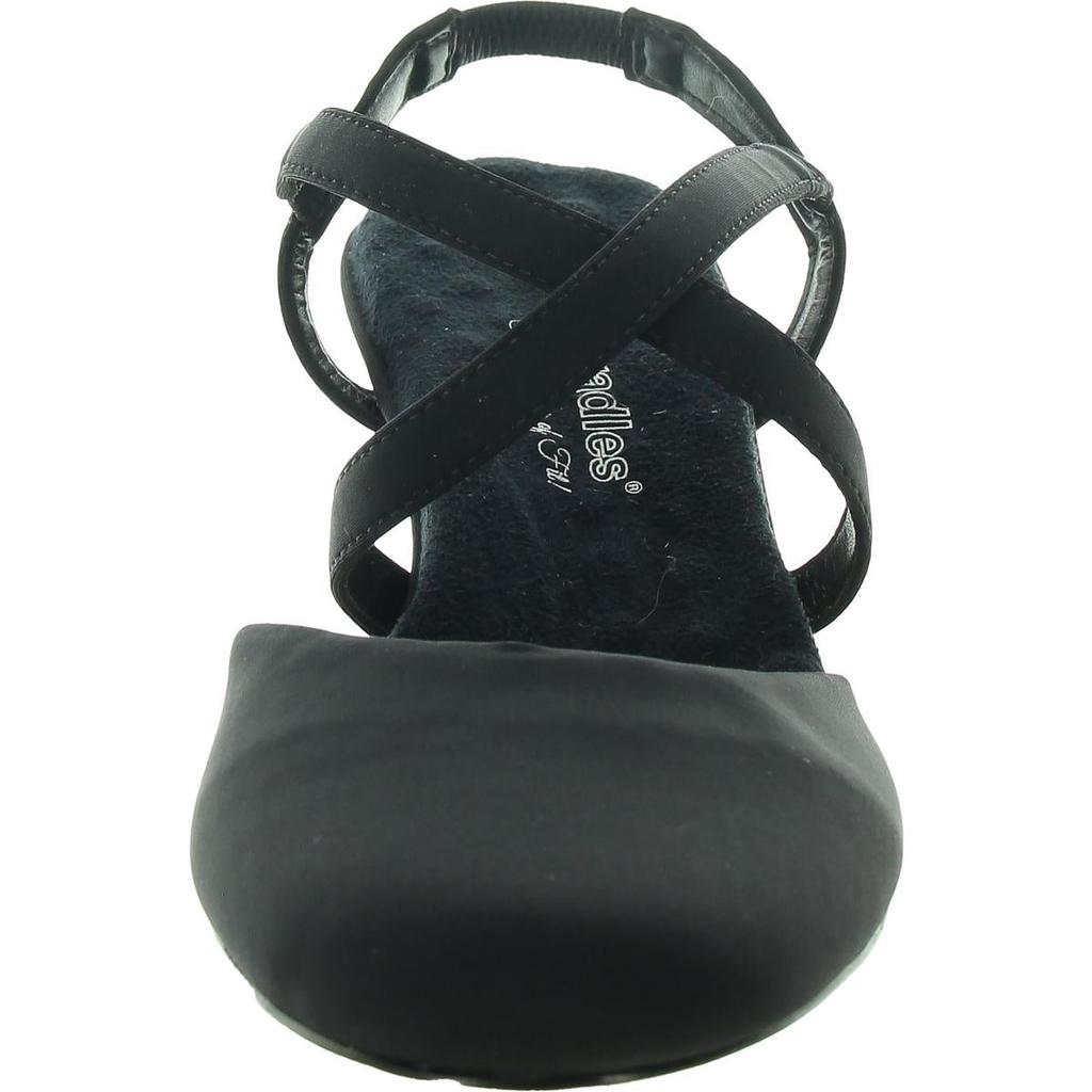 Walking Cradles Womens Padded Insole Manmade Slingback Heels