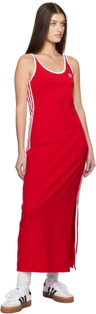 Adidas Red Adicolor 3-Stripes Tank Maxi Dress 4