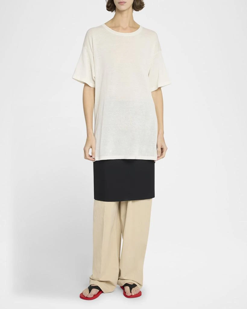 The Row Lilas Pleated Wide-Leg Cotton-Linen Pants 2
