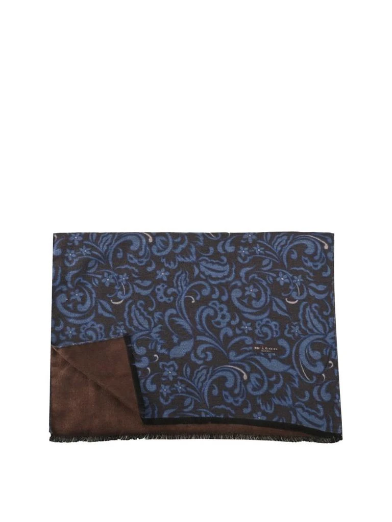Kiton Kiton Printed Fringed Scarf 1
