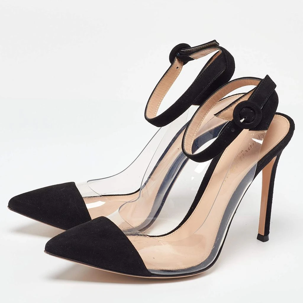 Gianvito Rossi Gianvito Rossi Black PVC and Suede D'orsay Pumps Size 38 2