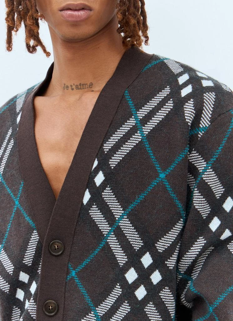 Burberry Check Wool Cardigan 6