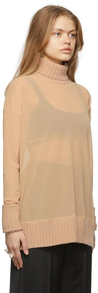 MAISON MARGIELA Tan Reversed Pullover Turtleneck 4