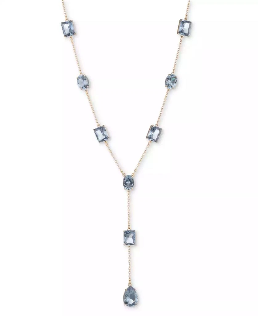 Ralph Lauren Gold-Tone Mixed-Cut Stone Lariat Necklace, 16" + 3" extender 1