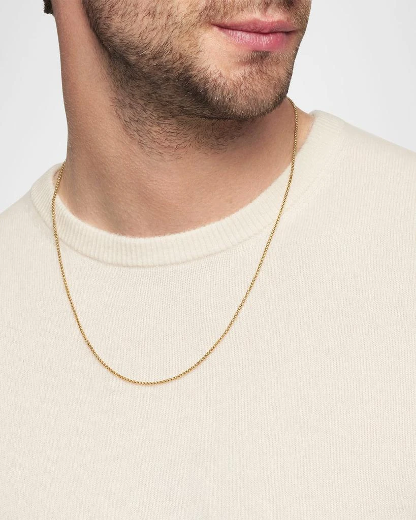 David Yurman Men
s Box Chain Necklace in 18K Gold, 1.7mm, 22"L 2