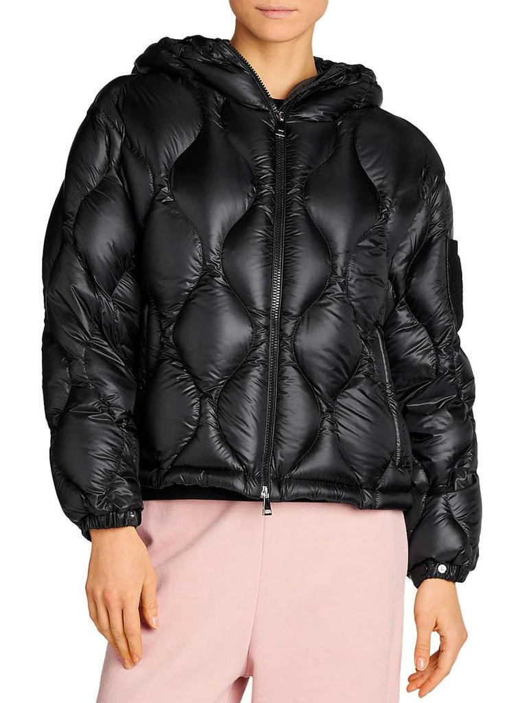 Moncler Anthon Womens Quilted Hooded Puffer Jacket 1