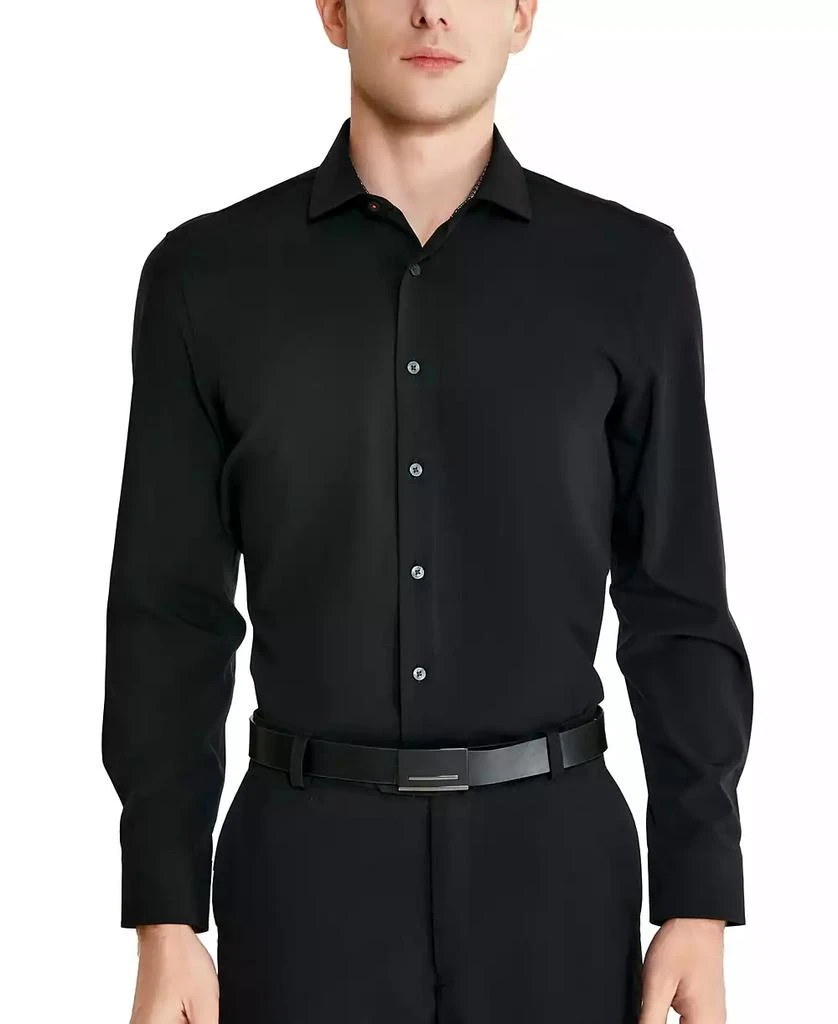 slim fit dress shirts sale Aqua Blue Multicolor Pattern Mens Slim Fit Designer Dress Shirt main image 1
