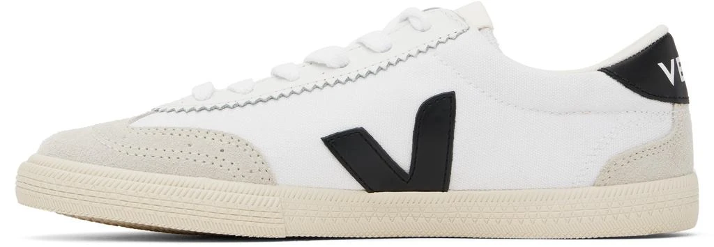 Veja White & Black Volley Canvas Sneakers 3