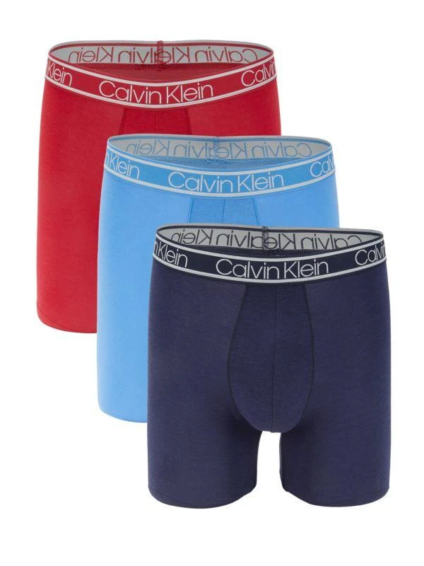 Calvin Klein 3-Pack Logo Supima Cotton Blend Boxer Briefs 1