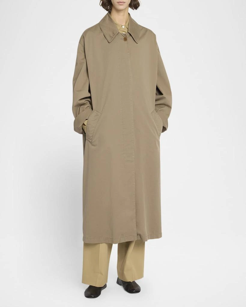 The Row Rocco Cotton-Cashmere Long Trench Coat 2