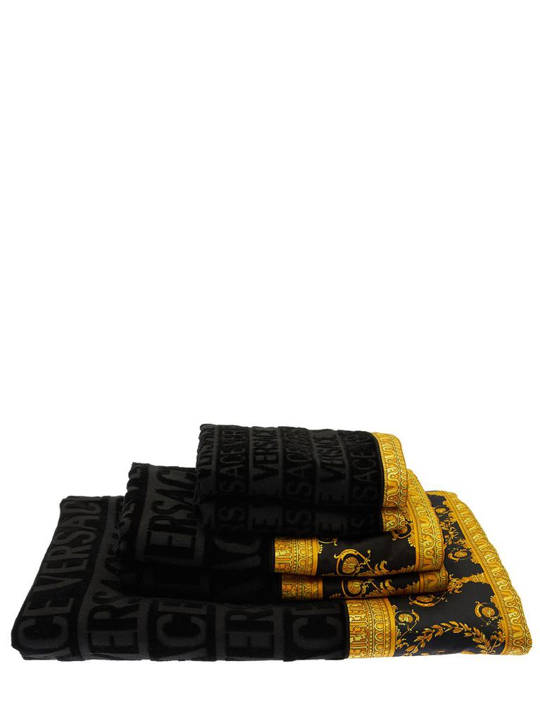 VERSACE Set Of 5 Barocco & Robe Cotton Towels