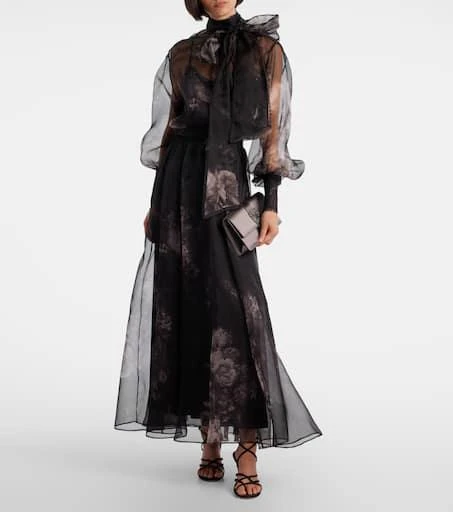 Zimmermann Hypnotic floral silk organza blouse 2