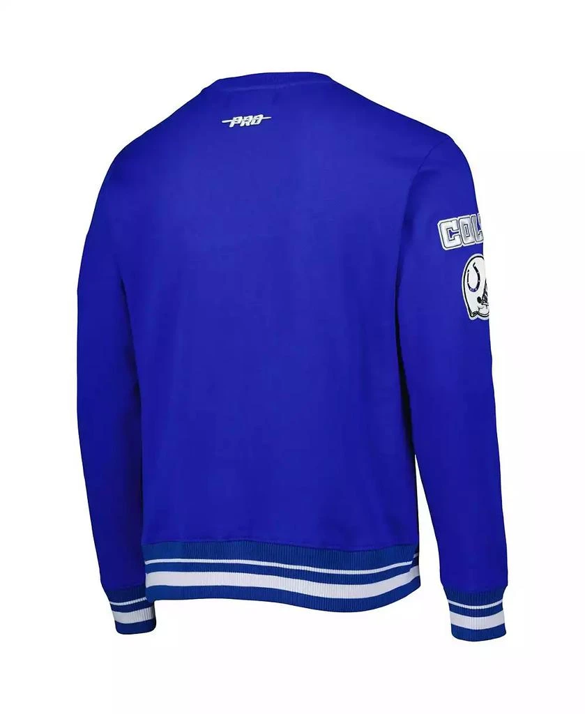 Pro Standard Men's Royal Indianapolis Colts Mash Up Pullover Sweatshirt 3