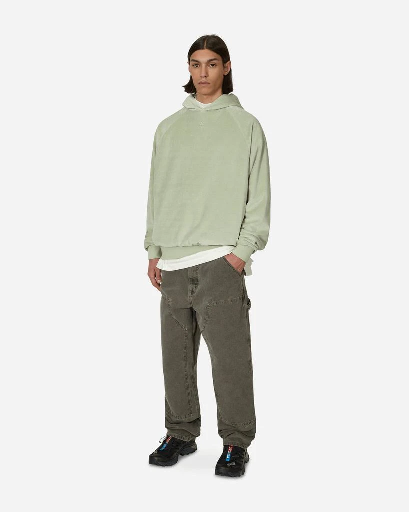 Adidas Basketball Velour Hooded Sweatshirt Green 4