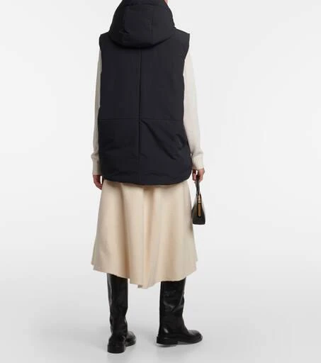 Jil Sander Oversized hooded down vest 3