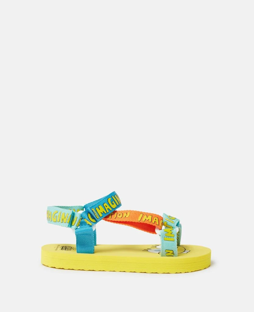 Stella McCartney Stella McCartney - Sponge Bob Graphic Sandals, Yellow, Size: 28 1